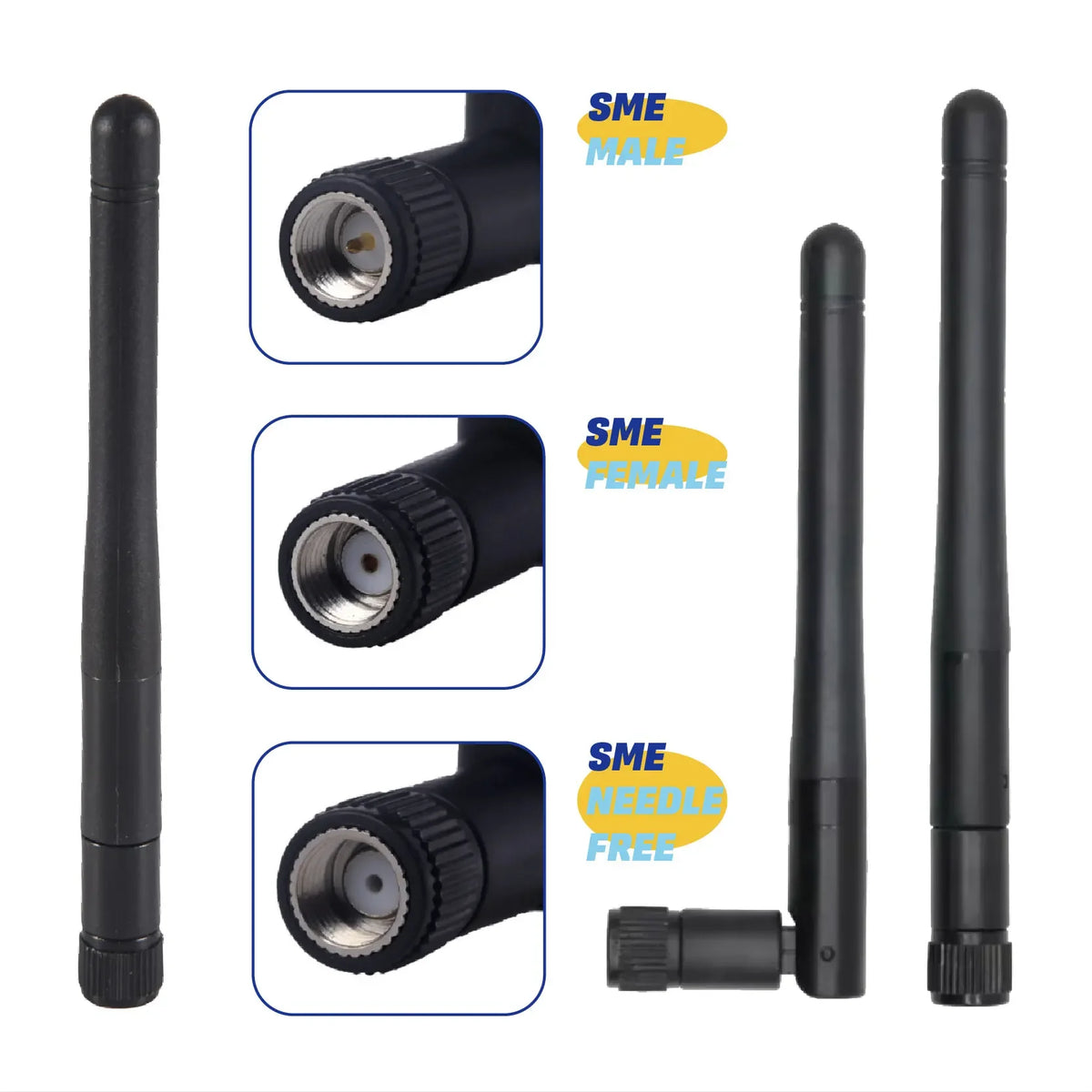 WiFi 2.4GHz 3dBi WiFi Antenna SMA Male Female Needlefree Antenna Replacement Antenna for Wireless Vedio Recorder 2pcs