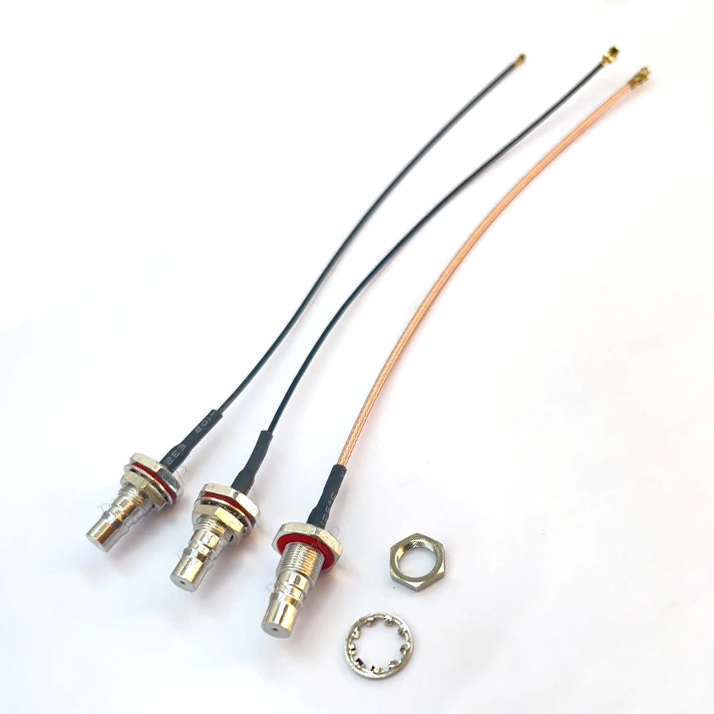 10PCS/Lot QMA Female Jack to IPX-4 Female Connector 50Ohm High-Quality QMA to IPX RF1.13 RF Coaxial Pigtail Jumper Cable 5CM-1M