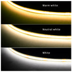 24V COB LED Strip with EU/US/AU/UK Plug Touch Dimmer Switch Adhesive Backing for Cabinets Shelf Closet Kitchen Lighting 1-6pcs