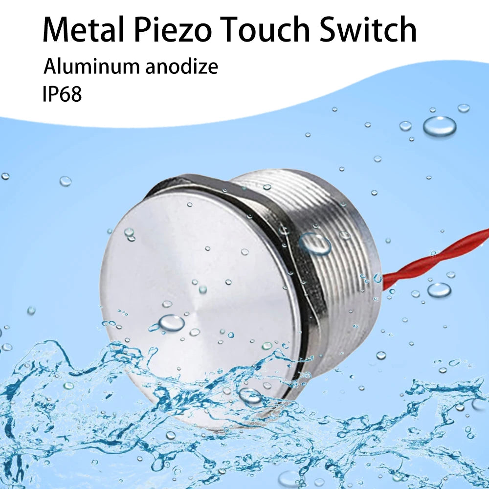 12/16/19/22/25/30MM IP68 Waterproof Stainless Steel  Momentary Push Button Switch Metal Piezo Touch Switch