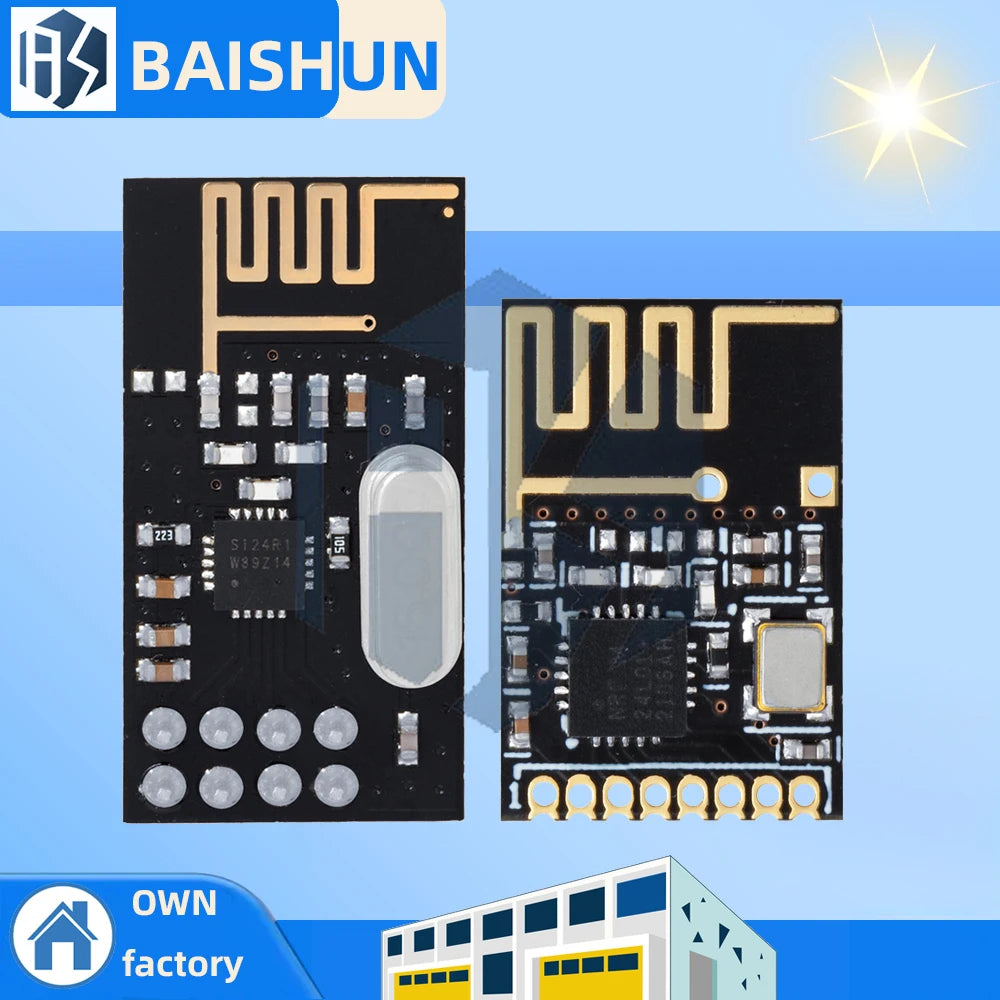 Upgraded NRF24L01+ 2.4GHz Wireless Transceiver Module, Compatible with Arduino for DIY Electronic Projects