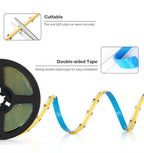 FCOB CCT LED Light Strip 640 LEDs High Density Flexible FOB COB 10mm Led Lights RA90 3000K to 6000K Linear Dimmable DC12V DC24V