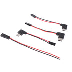 (HB05)90 Degree Motorcycle Interface USB-Micro Type C 90 Degree Male+JST Plug USB To JST/SYP Terminal Interface Cable Connector