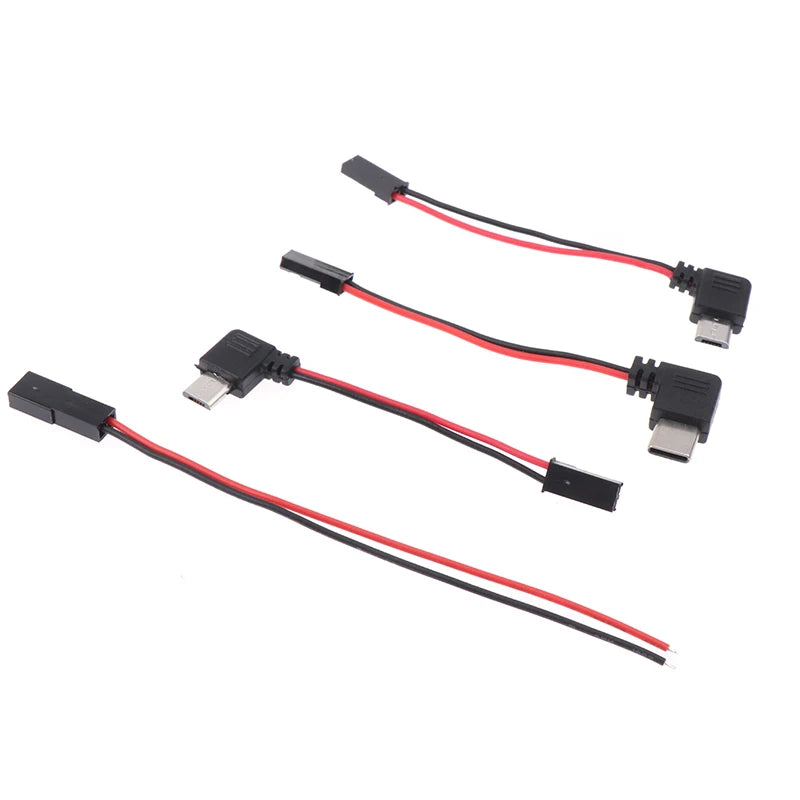 (HB05)90 Degree Motorcycle Interface USB-Micro Type C 90 Degree Male+JST Plug USB To JST/SYP Terminal Interface Cable Connector