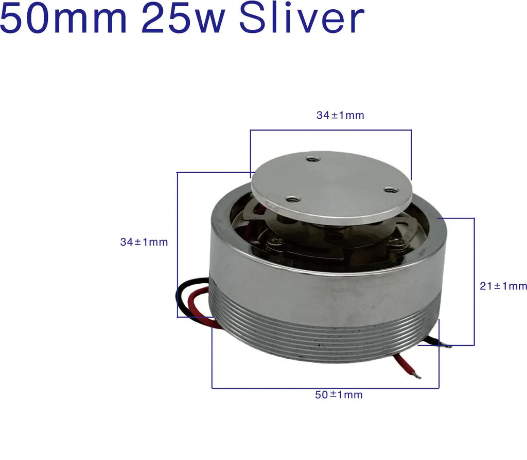 50MM 25W Vibration Speaker 4/8 Ohm  DIY Bass Resonance Aluminum Speaker System for Tabletop Audio High Power Sound Transducer