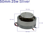 50MM 25W Vibration Speaker 4/8 Ohm  DIY Bass Resonance Aluminum Speaker System for Tabletop Audio High Power Sound Transducer