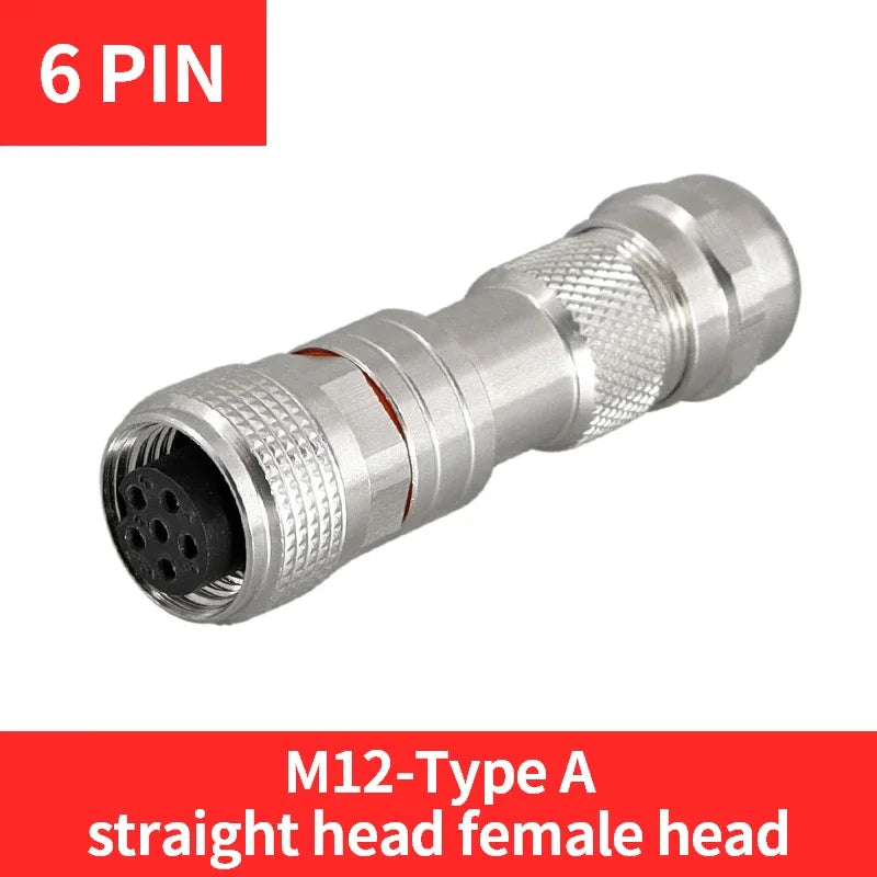 5/10/20 Pcs M12 4/5/6/8/12/17 Pin Shielded Sensor Connector Male Female Metal Assembly Aviation Plug