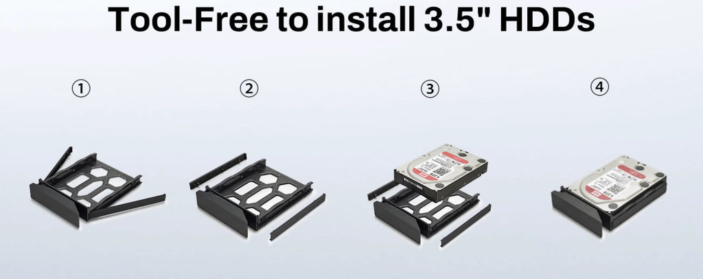 TERRAMASTER F4-425 4Bay NAS Storage Intel x86 Quad-Core CPU 4GB RAM 2.5GbE LAN Network Attached Storage for Home Users (Diskless