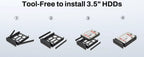 TERRAMASTER F4-425 4Bay NAS Storage Intel x86 Quad-Core CPU 4GB RAM 2.5GbE LAN Network Attached Storage for Home Users (Diskless