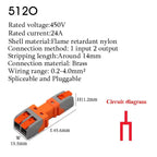 10PCS Electrical Quick Terminal Blocks Lever Universal Compact Cable LED Wire Connectors 1/2/3/4/8/10 Pins Plugable Spliceable