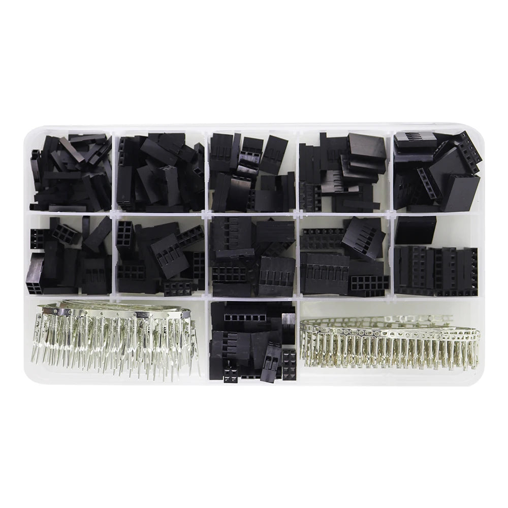 620Pcs,Dupont Connector 2.54mm, Dupont Cable Jumper Wire Pin Header Housing Kit, Male Crimp Pins+Female Pin Terminal Connector