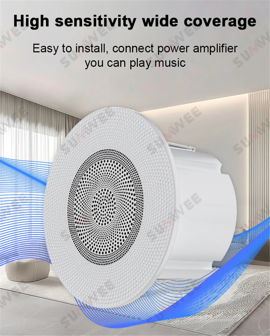 3 Inch Passive Ceiling Speakers 8 Ohm Home Theater Background Music Stereo Sound Embedded Audio System For Kitchen Living Room