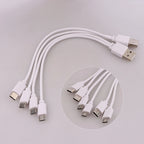 2 In 1 USB Male To Micro USB/Type-C Splitter Data Transfer Charging Cable For For Android Smartphones Tablet Dual Micro USB