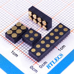 5Pcs Target PAD Connector 2.54 Grid 4 6 8 10 12 14 16 20 Pole Female Spring Pogo Pin Header Socket Power Charge DIP SMD Dual Row