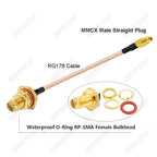 10PCS/LOT SMA to MMCX Cable RP-SMA / SMA Female Waterproof O-Ring  to MMCX Male Straight/180° RG178 Pigtail RF Coaxial Jumper