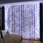 Solar Curtain Light LED Outdoor Waterproof 300leds Garland Decoration String Lights Yard Christmas  Fairy Garland String Lights