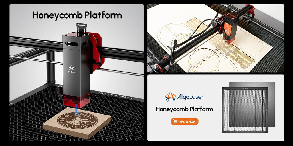 AlgoLaser Honeycomb Working Table for Laser Cutter and Engraver Machine with Aluminum Plate Compatible with All Brands Laser Kit