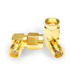 5/20PCS SMA  Adapter Male To Female Connector 90 Degree Coaxial Right Angle for 2G/3G/4G LTE Antenna/Extension