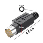 DIY for Soldering Cables Mini DIN Connector S-Video Terminal Circular 8/6/4 Pin Male With Plastic Handle Adapter Socket