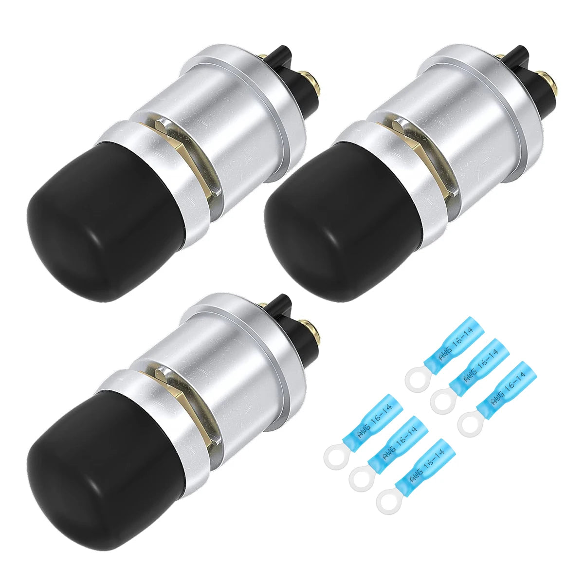3pcs 60A Ignition Engine Start Switch Waterproof Push Starter Switch For Car Truck Boat yacht Horn Replacement Button Car
