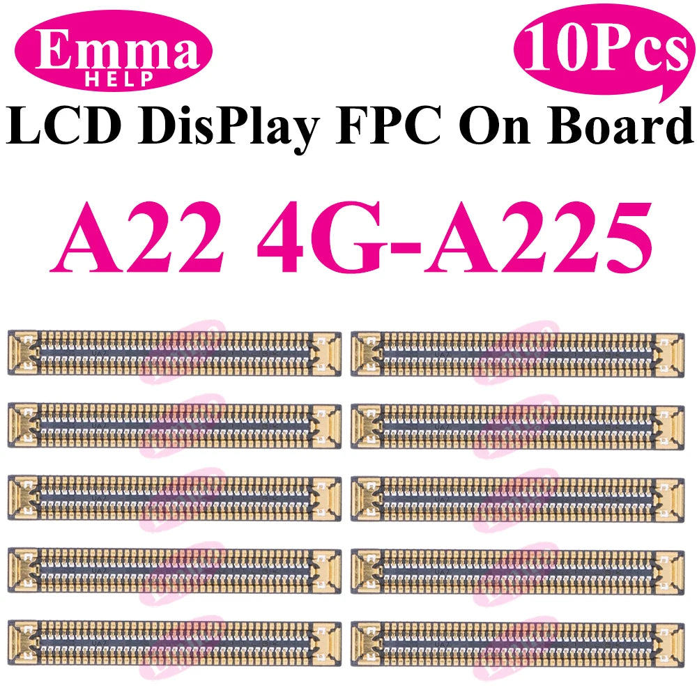 10pcs Original Screen Connector For Samsung A52S A53 A72 A33 A32 A23 A22 A13 A12S A03s A02s A42 LCD Display FPC On Board 78 Pin