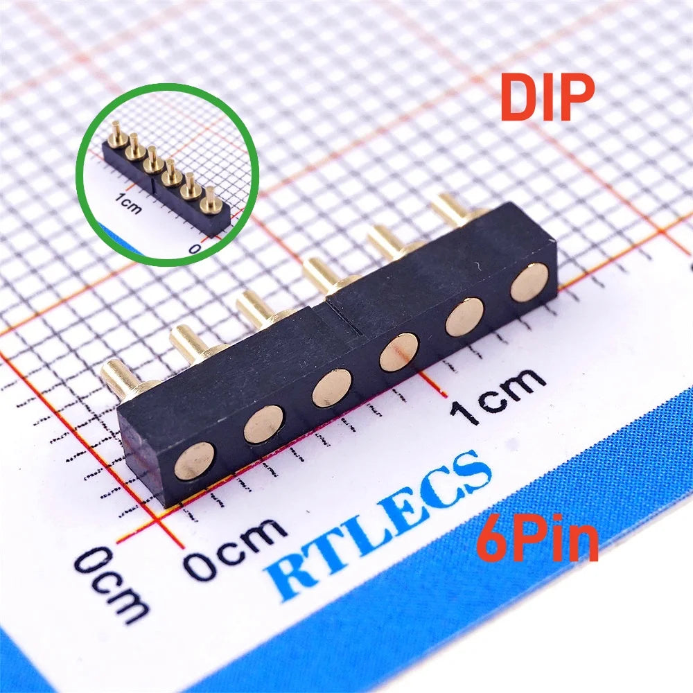 5 20Pcs Target Contact PAD Connector DIP 2.54 MM Grid 2 3 4 5 6 7 8 10 Position SMD Pogo Pin Header Strip Battery Power Charge