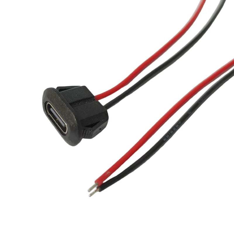 1-10pcs USB Type C 2pin Connector Jack Female Type-C With Card Buckle 3A Fast Charging Jack Port USB-C Charger Plug Socket