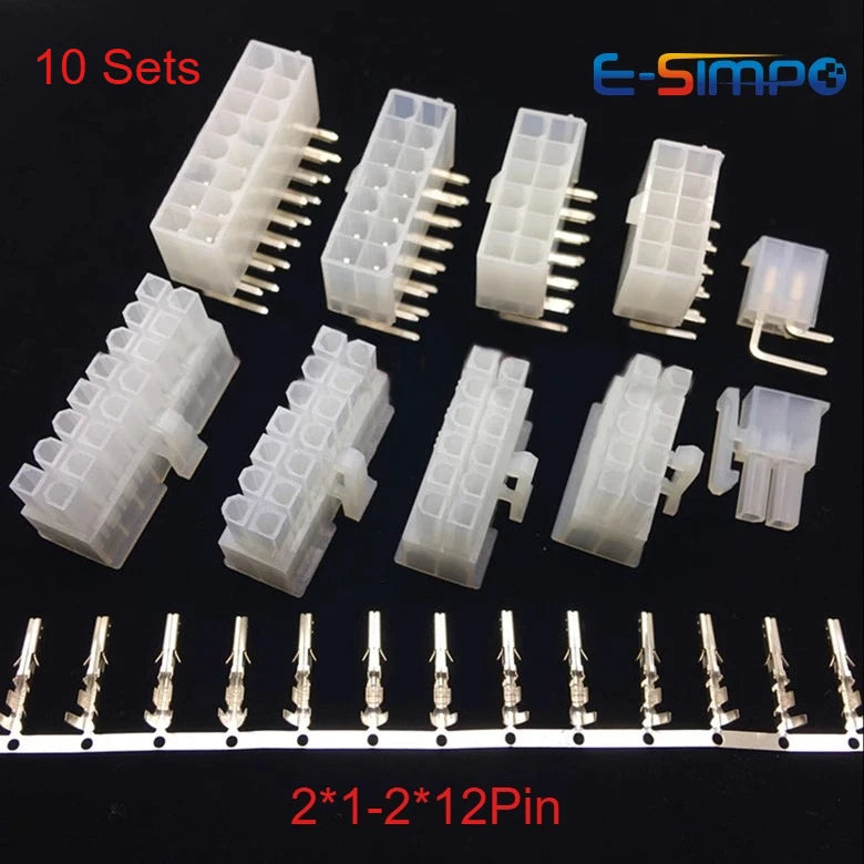 10Sets Molex 4.2mm Automotive Wire Connector Plug 5557 Series 2/4/6/8/10/12/14/16/18/20/22/24P Housing RA Wafer Female Terminal