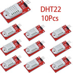 2/10/30/50Pcs AM2302 DHT22 Temperature And Humidity Sensor Module Red Circuit Board For Microcontroller Development
