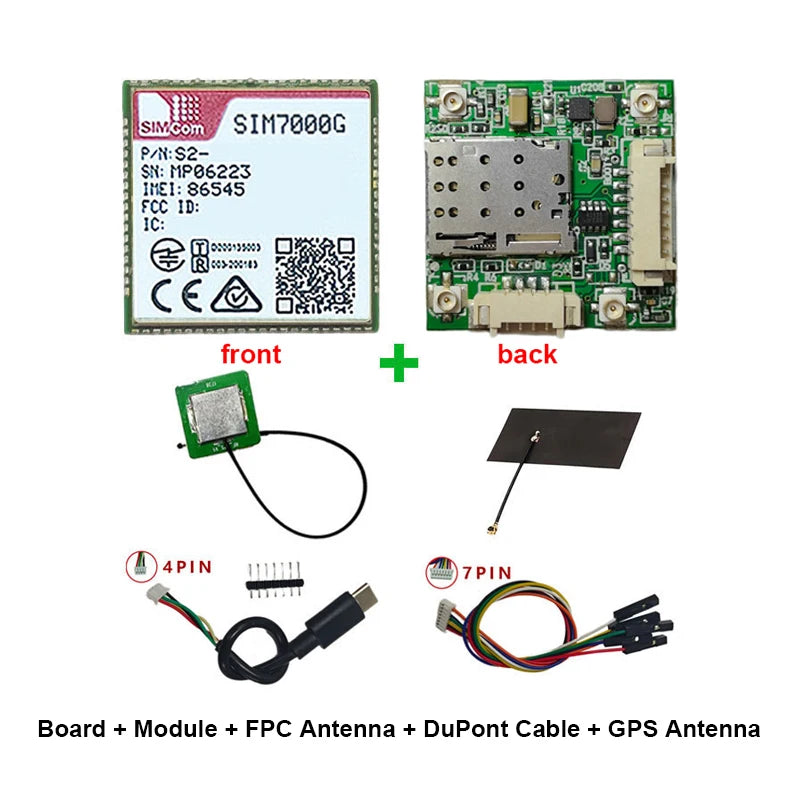 SIMcom SIM7000E SIM7000G Development Board Mini Core Board 24*24mm LPWA Module NBIOT CATM with External GPS (Optional)