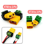 XT30/XT60 Solderless Connector Male/Female To 2Pin Screw Terminal Adapter Quick Portable XT60 Bullet Connector Power Plugs