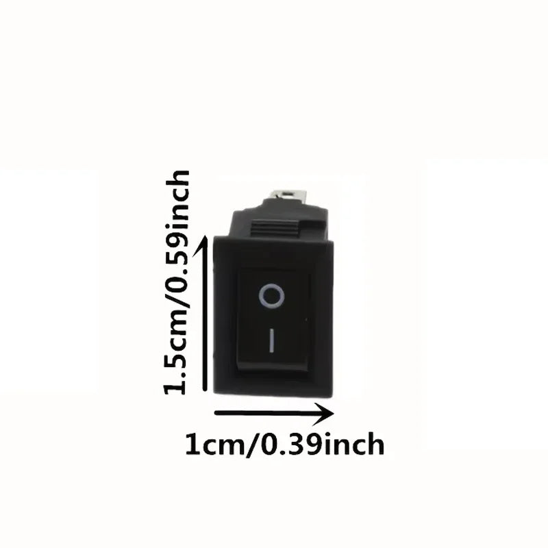 10pcs Snap-in Boat Rocker Switch Toggle Power SPST ON-OFF 2 Pin AC 250V 6A 125V 10A 2 Pin Position Snap Switch for Car Auto Boat