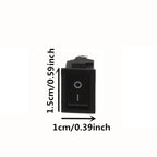 10pcs Snap-in Boat Rocker Switch Toggle Power SPST ON-OFF 2 Pin AC 250V 6A 125V 10A 2 Pin Position Snap Switch for Car Auto Boat