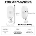 Tuya WiFi PIR Motion Sensor Human Body Detect Sensor Smart Life Infrared PIR Sensor for Home Security Protection