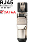 RJ45 Cat8 Cat7 Cat6A Connector Shielded Toolless Modular Termination Ethernet Connectors 2000MHz 40G LAN Cable for 22AWG-24AWG