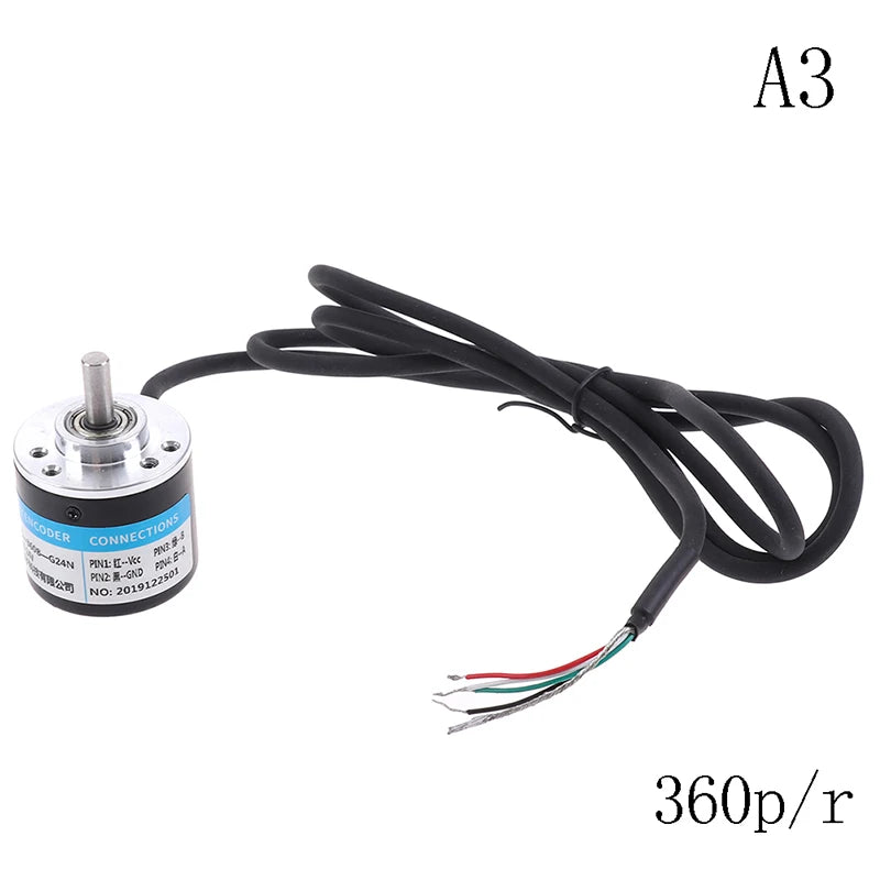 AB Phase For 100/200/360/400/500/600 Photoelectric Encoder P/R Photoelectric Incremental Rotary 5 V -24 V1-5000 P/R Encoder