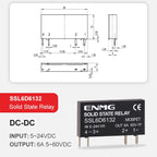 ENMG SSL2D Compact SSR Slim Solid State Relay SSL6D6124 DC 24V SSL2A2024 Opto - Isolated Replacement for Electromagnetic Relays.