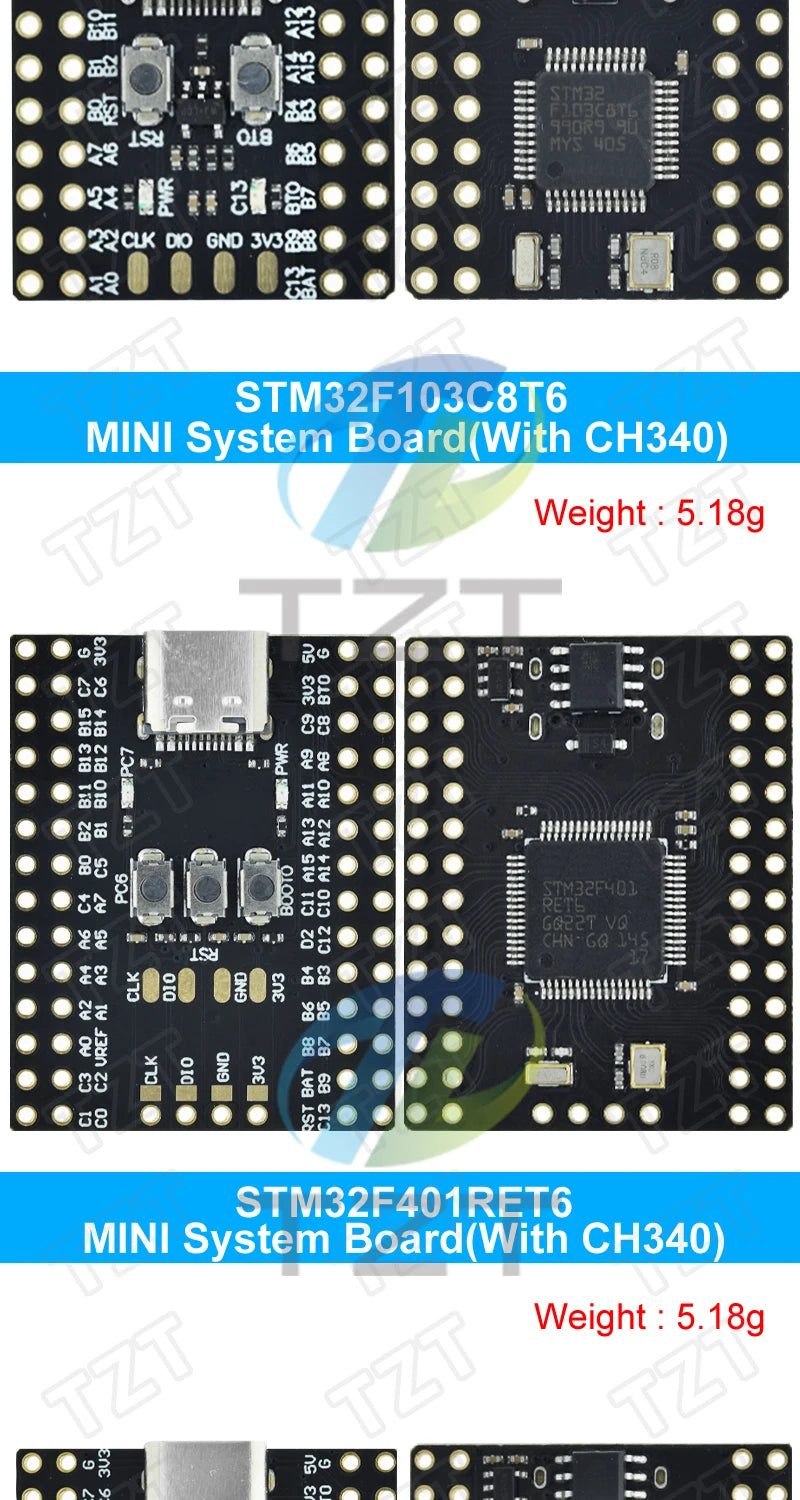 STM32F103C8T6/RCT6 STM32F401RET6 CH340 Development Board Microcontroller Core Board ARM Architecture Minimum System Correx-M3