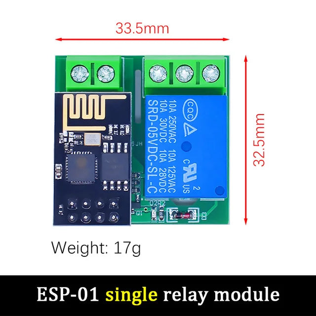 ESP8266 Dual Channel WIFI Relay Module ESP-01 DC5V With Relay Indicator and Reset Button 2 CH relay Boad Low Level Control