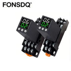 Dual Digital Timer Relay H3Y Cycle Time Control Power On Delay Timer DC12V DC24V AC220V 8Pin 14Pin with Socket Base
