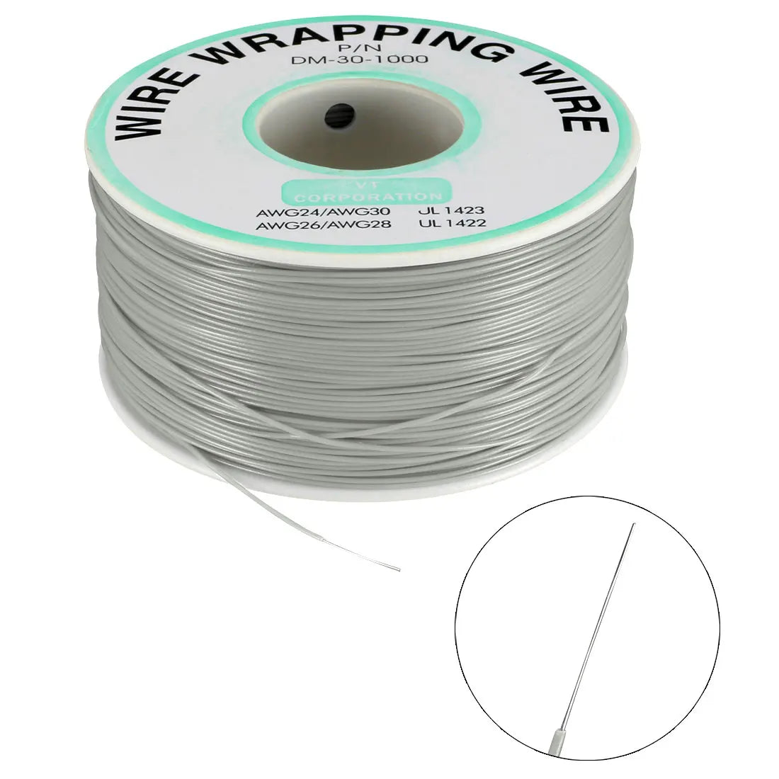 0.58mm Wire OD 200M 250M Electrical Wire Wrapping Wire Tin Plated Copper Wire PCB Solder Cable P/N DM-30-1000 30 AWG for Laptop