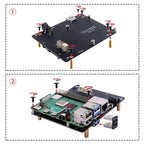 doyou X825 V2.0 Storage Expansion Board for Raspberry Pi 4B X825 NAS 2.5-Inch SATA Hard Disk SSD Drive Expansion Board