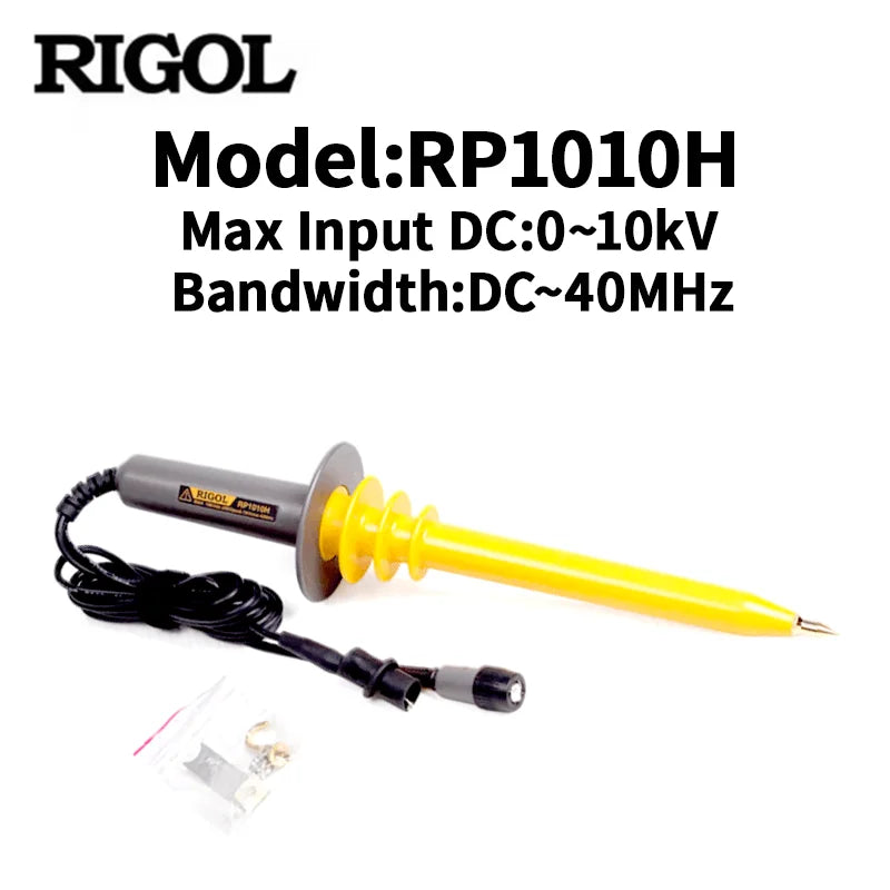RIGOL RP1010H High-Voltage Oscilloscope Probe | 10kV Max Voltage & 1000:1 Attenuation | 40MHz Bandwidth with Universal BNC