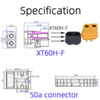 High Quality Gray FOR For Anderson to XT60 Adapter Cable for Portable Power Station 50AMP 600V 12AWG 30cm XT60 Connector