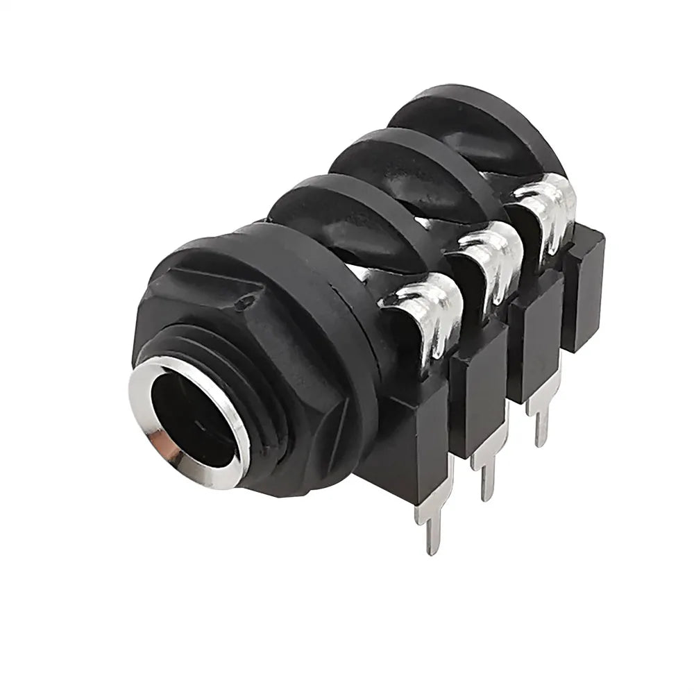 1/2/5/10Pcs 6.35mm Jack 1/4" 6Pin Stereo Female Headphone Socket Audio Plug Microphone Jack Thread PCB Panel Mount Connectors