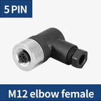 M12 Waterproof IP67 Aviation Plug Socket 4 5 8 Pin Hole Needle Male Curved Straight Screw Solderless Power Connector PG7 Charger