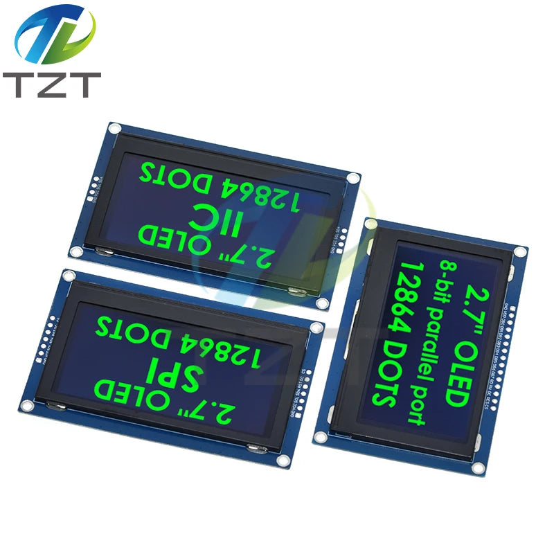 2.7 Inch OLED LCD display 128x64 drives SSD1327 IIC / SPI / 8-bit parallel port For Arduino