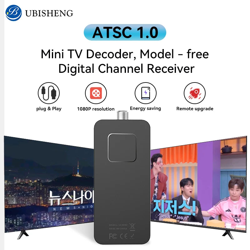 UBISHENG U3mini DVB T2 DVB C Digital TV Decoder HD Free TV Channels 7Days EPG TV Tuner for Spain France Itlay Columbia ect