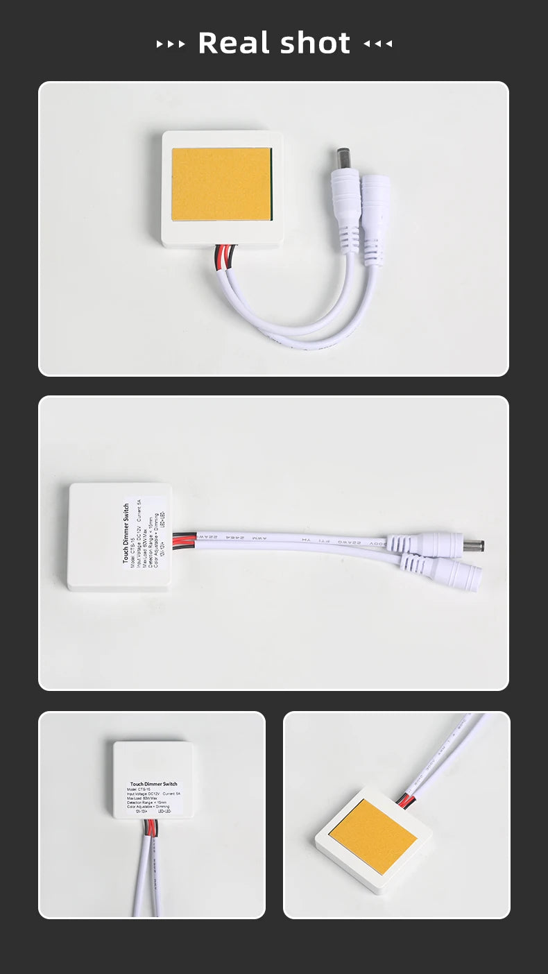 Ultra-thin Penetrating Wood, Marble, Ceramic, Touch-Sensitive Switch 12V 5A 60W LED Touch-Sensor with Stepless Dimming Function
