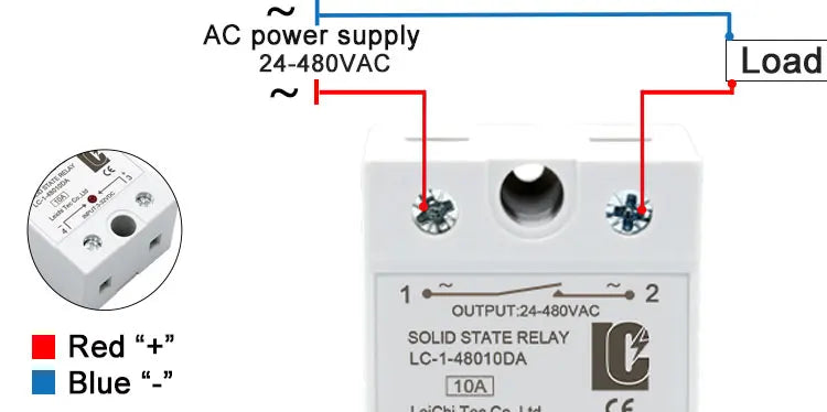 LCTC SSR Relay DC TO AC DC TO DC AC TO AC Solid State Relay Single Phase 10A 25A 40A 60A 80A 100A 120A 200A 240A LC-1-DA/AA/DD
